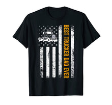 Ladda upp bild till gallerivisning, Vintage USA Best Trucker Dad Ever American Flag Fathers Day T-Shirt 181844
