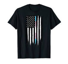 Ladda upp bild till gallerivisning, Funny shirts V-neck Tank top Hoodie sweatshirt usa uk au ca gifts for Transgender Pride Thin Line American Flag T-Shirt 1454493
