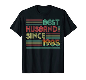 Funny shirts V-neck Tank top Hoodie sweatshirt usa uk au ca gifts for 34th Wedding Anniversary Gifts Best Husband Since 1985 Shirt 2781891
