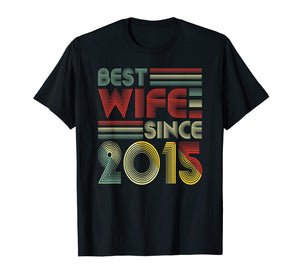 Funny shirts V-neck Tank top Hoodie sweatshirt usa uk au ca gifts for 4th Wedding Anniversary Gifts Best Wife Since 2015 555188