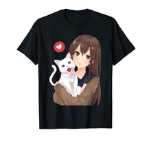 Ladda upp bild till gallerivisning, Funny shirts V-neck Tank top Hoodie sweatshirt usa uk au ca gifts for Cute Anime Girl and Kitty Cat Tee Shirt 385201
