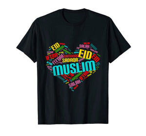 Eid Gifts Kids Tee Arabic Tshirt Muslim Friend Heart Love 393154