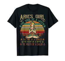 Ladda upp bild till gallerivisning, Funny shirts V-neck Tank top Hoodie sweatshirt usa uk au ca gifts for Aries Girl The Soul Of A Witch Birthday Women Love Yoga 946776
