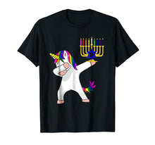 Ladda upp bild till gallerivisning, Funny shirts V-neck Tank top Hoodie sweatshirt usa uk au ca gifts for Unicorn Dabbing Hanukkah T-Shirt 1786525

