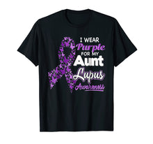 Ladda upp bild till gallerivisning, Funny shirts V-neck Tank top Hoodie sweatshirt usa uk au ca gifts for I wear Purple for my Aunt - Lupus Awareness shirt 1430604
