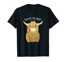 Ladda upp bild till gallerivisning, Funny shirts V-neck Tank top Hoodie sweatshirt usa uk au ca gifts for Cute Cartoon Scottish Highland Cow 'Och Aye'  T-Shirt 3291815
