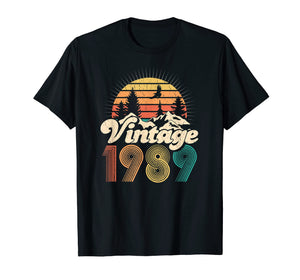 30th Birthday Gifts - Vintage 1989 T-Shirt Hiking Women Men