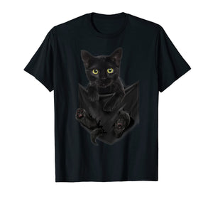 Funny shirts V-neck Tank top Hoodie sweatshirt usa uk au ca gifts for Black Cat Stern in Pocket T-Shirt Cats Tee Shirt Gifts 1217717