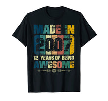 Ladda upp bild till gallerivisning, Funny shirts V-neck Tank top Hoodie sweatshirt usa uk au ca gifts for Vintage Made In 2007 T-Shirt 12 Years Of Being Awesome Shirt 3146081
