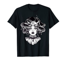 Ladda upp bild till gallerivisning, Funny shirts V-neck Tank top Hoodie sweatshirt usa uk au ca gifts for Horned Devil Girl Tshirt - Satanic Halloween Glitch Goth Tee 193563
