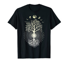 Ladda upp bild till gallerivisning, Phases Of The Moon Tree Shirt
