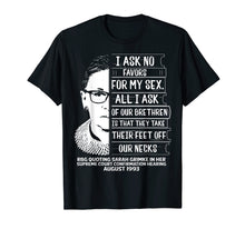 Ladda upp bild till gallerivisning, Funny shirts V-neck Tank top Hoodie sweatshirt usa uk au ca gifts for RBG Quote I Ask No Favor For My Sex Feminist T Shirts 1100697
