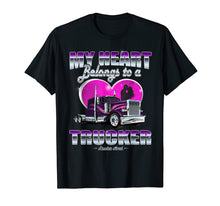 Ladda upp bild till gallerivisning, Funny shirts V-neck Tank top Hoodie sweatshirt usa uk au ca gifts for My Heart Belongs To A Trucker Wife Tshirt 3365720
