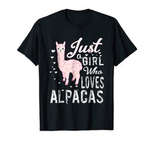 Ladda upp bild till gallerivisning, Funny shirts V-neck Tank top Hoodie sweatshirt usa uk au ca gifts for LVGTeam: Just a Girl Who Loves ALPACAS t-shirt 1569582
