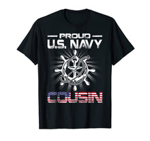 Ladda upp bild till gallerivisning, Funny shirts V-neck Tank top Hoodie sweatshirt usa uk au ca gifts for Proud US Navy Cousin T-Shirt 1385896
