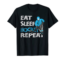 Ladda upp bild till gallerivisning, Eat Sleep Hockey Repeat Shirt for Boys and Men Funny 1105903
