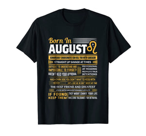 August Birthday Gifts - Born In August Leo T-Shirt 213649