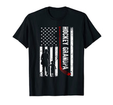 Ladda upp bild till gallerivisning, Hockey Grandpa American Flag T-Shirt Father's Day Gift 443390
