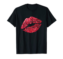 Ladda upp bild till gallerivisning, Funny shirts V-neck Tank top Hoodie sweatshirt usa uk au ca gifts for Sexy Red Glitter Lips Kiss Me Love Makeup Lipstick Shirt Tee 2489921
