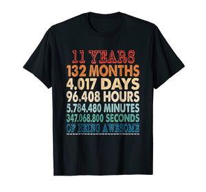 Funny shirts V-neck Tank top Hoodie sweatshirt usa uk au ca gifts for 11 Years Old 11th Bday Gifts Vintage Retro TShirt 132 Months 258750