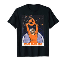 Ladda upp bild till gallerivisning, Soviet Tshirt Sputnik Gagarin Space Ussr Cccp Vintage Poster
