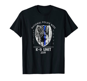 Funny shirts V-neck Tank top Hoodie sweatshirt usa uk au ca gifts for 2019 National Police Week K9 Unit Thin Blue Line Cop Gifts 3705010