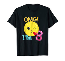 Ladda upp bild till gallerivisning, Funny shirts V-neck Tank top Hoodie sweatshirt usa uk au ca gifts for 8 Yrs old Girl Kiss Emoticon SHIRT Omg I'm 8 Years Tee 1951335
