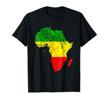 Ladda upp bild till gallerivisning, Africa Map Reggae Rasta Tshirt Green Yellow Red Africa Pride
