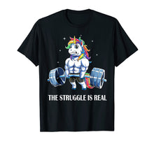 Ladda upp bild till gallerivisning, Funny shirts V-neck Tank top Hoodie sweatshirt usa uk au ca gifts for The Struggle Is Real Unicorn Tshirt For Sport Lovers Gymer 2632067
