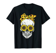 Ladda upp bild till gallerivisning, Skull sunflower floral flowers t shirt cute gift idea 40574
