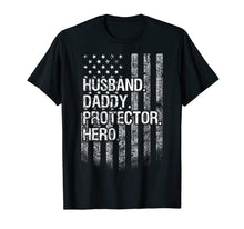 Ladda upp bild till gallerivisning, Mens Husband daddy protector hero Shirt American Flag Dad T-Shirt 568909
