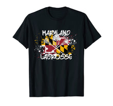 Ladda upp bild till gallerivisning, Funny shirts V-neck Tank top Hoodie sweatshirt usa uk au ca gifts for Maryland Lacrosse T-shirt for Dad Sticks Crossed LAX Flag 1491218
