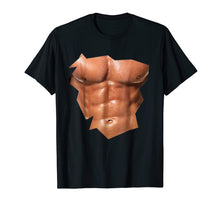 Ladda upp bild till gallerivisning, Funny shirts V-neck Tank top Hoodie sweatshirt usa uk au ca gifts for Mens Chest Six Pack Abs funny fake abs Muscles T-Shirt REALISTIC 2000111
