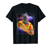 Ladda upp bild till gallerivisning, Cat Riding a Taco In Galaxy T-shirt 749449
