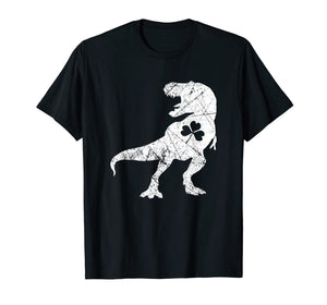 Dinosaur Shamrock Green St Patrick's Day Gifts Boys Kids T-Shirt-2466370