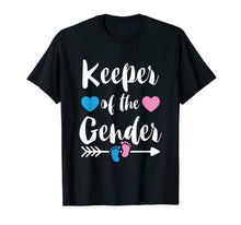 Ladda upp bild till gallerivisning, Keeper Of The Gender Reveal Tee Shirt Girl or Boy Blue Pink 132480
