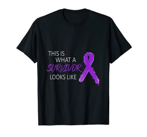 Domestic Violence Awareness Costume Purple Ribbon Gifts T-Shirt 1003467