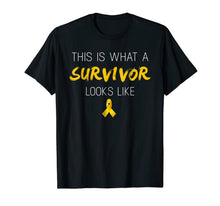 Ladda upp bild till gallerivisning, This Is What A Survivor Looks Like Childhood Cancer T Shirts 388832
