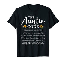 Ladda upp bild till gallerivisning, Funny Family Matching Gifts For Aunt The Auntie Code T-Shirt-3161373
