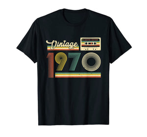 50th Birthday Gifts Cassette Vintage 1970 50 Years Old T-Shirt-160783