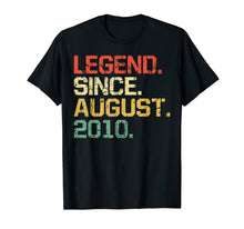 Ladda upp bild till gallerivisning, Legend Since August 2010 T-Shirt- 9 years old Gifts Shirt 165239
