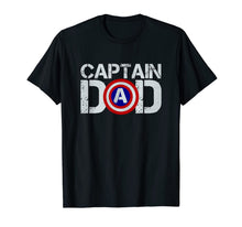 Ladda upp bild till gallerivisning, Mens Dad's Birthday Captain Dad Superhero T-Shirt 195796
