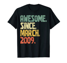 Ladda upp bild till gallerivisning, 11 years old Gifts Shirt Awesome Since March 2009 T-Shirt336366
