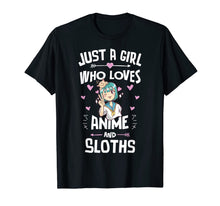 Ladda upp bild till gallerivisning, Anime And Sloths Gifts for Daughter and Girls T-Shirt-3204312
