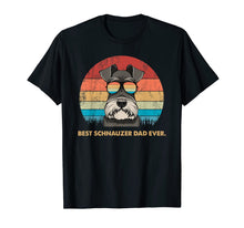Ladda upp bild till gallerivisning, Dog Vintage Best Schnauzer Dad ever Tshirt Fathers day Gifts 167631
