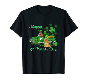 Cocker Spaniel Riding Green Truck St Patrick's Day Gifts T-Shirt-1276226