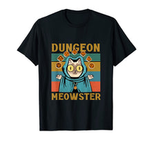 Ladda upp bild till gallerivisning, Dungeon Meowster Funny NerdyGamer Cat-D20 Dice RPG T-Shirt647017
