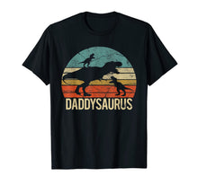 Ladda upp bild till gallerivisning, Daddysaurus Vintage Retro Sunset Tshirt Gift For Fathers Day 147171
