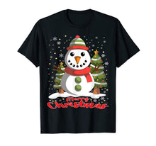 Ladda upp bild till gallerivisning, Snowman Merry Christmas Tree Snowflakes Cute Funny T-Shirt
