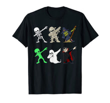 Ladda upp bild till gallerivisning, Dabbing Skeleton And Monsters Halloween Dracula T Shirt 215303
